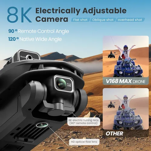 Miniatura 4 de Drones con cámara para adultos 4k, dron GPS con control remoto LCD de 4.5 pulgadas, evita obstáculos de 360° para exteriores, motor sin escobillas