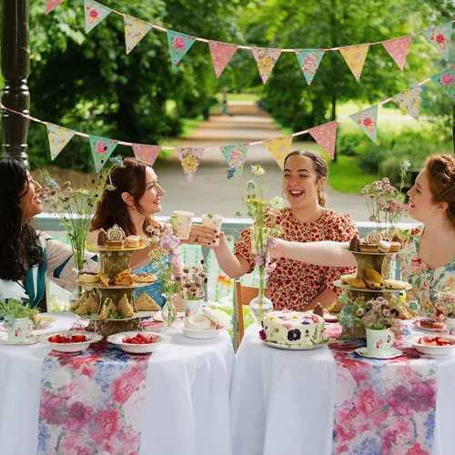 Miniatura 7 de Talking Tables Platos de papel florales vintage para fiesta de té, grandes, realmente deliciosos, también ideales para fiestas de cumpleaños, baby