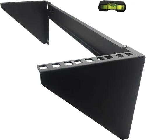 Miniatura 8 de Estante vertical de montaje en pared de 1U de 19 pulgadas, soporte de panel de conexión de montaje en pared resistente para equipos de datos y red