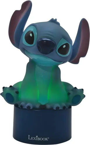 Miniatura 3 de LEXiBOOK, Disney Stitch, luz nocturna con altavoz, cambio de color, luz suave, funciona con pilas, azul, NS01D