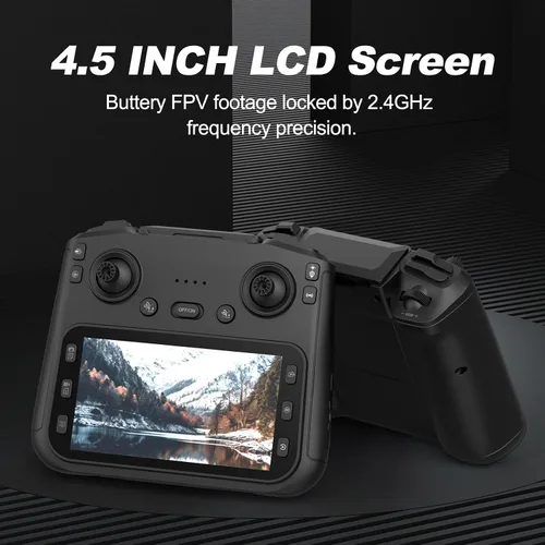 Miniatura 4 de Dron GPS con cámara 4K para adultos, pantalla de control remoto de 4.5", retorno automático, evitación automática de obstáculos, 22 minutos