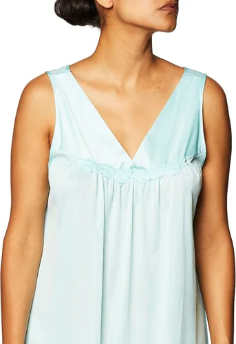 Miniatura 2 de Exquisito Form 30107 - Camisón de nailon para mujer, sin mangas, de longitud hasta la rodilla, Amaranto, azul niebla, negro medianoche, azul marino