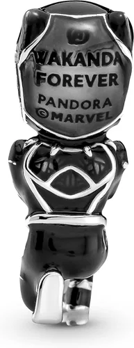 Miniatura 2 de PANDORA 790783C01 Marvel The Avengers Black Panther Charm Plata esterlina No es una piedra preciosa