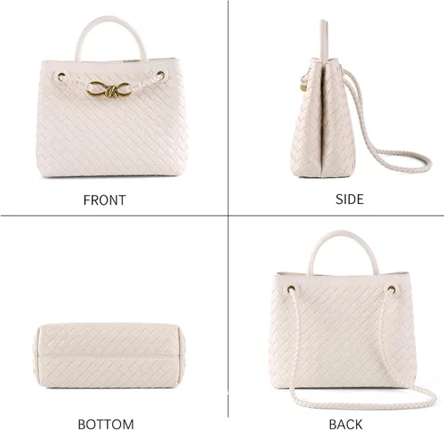 Miniatura 2 de Bolsa tejida para mujer, bolsa tejida con asa superior, bolsa de hombro tejida, bolsa cruzada