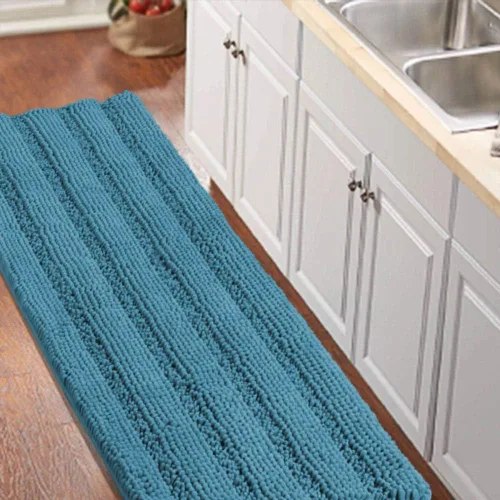 Miniatura 143 de Turquoize Alfombras de Baño de Chenilla Peludas Alfombra de Baño Antideslizante Gruesas Alfombras Peludas para Baño Chenilla Juego de Alfombra