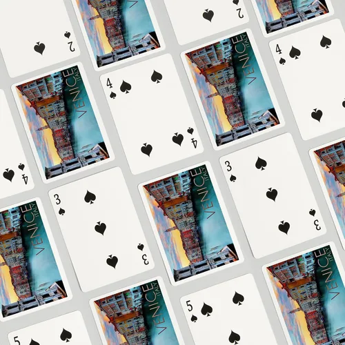 Miniatura 4 de Lantern Press Venecia, Italia, vista al canal (52 cartas de juego, baraja de cartas de tamaño póquer con comodines)