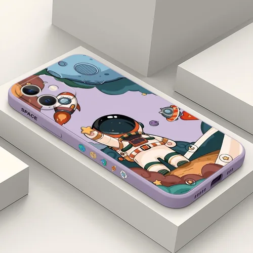 Miniatura 14 de LEECG Funda para iPhone 12 Mini, diseño creativo con estampado floral, funda antiarañazos de microfibra suave, funda de silicona líquida para Negro