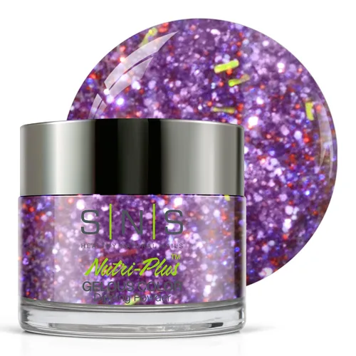 Miniatura 41 de SNS Polvo de inmersión de uñas, polvo de inmersión de color geloso – Alaskan Cruise (gris metálico/plateado, brillante) – Color de uñas de larga