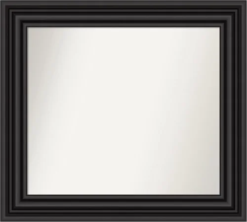 Miniatura 413 de Amanti Art Espejo personalizado, espejo de baño negro puente, espejo de pared o espejo de tocador de baño sobre el fregadero (26 x 26 pulgadas)