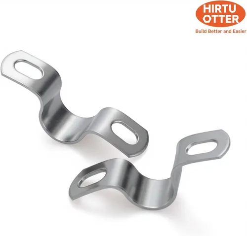 Miniatura 4 de 10 piezas de abrazaderas de tubo de 1-1/16 pulgadas, abrazaderas de tubo de acero inoxidable 304 engrosadas, abrazaderas de conducto de dos agujeros