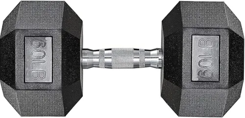 Miniatura 12 de LIFERUN Mancuerna individual de hierro fundido con revestimiento de goma, peso libre de mancuernas hexagonales, 30-85 libras
