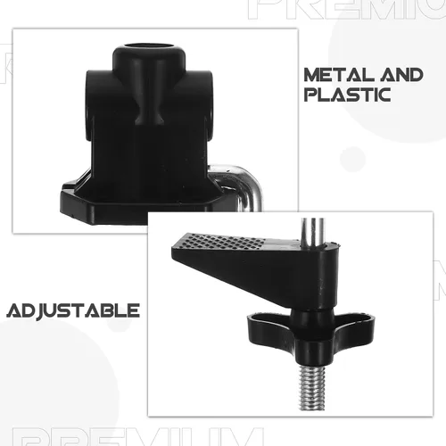 Miniatura 4 de YARNOW Abrazadera de escritorio de metal, paquete de 3 clips universales para lámpara de mesa con base fija para lámparas de brazo oscilante