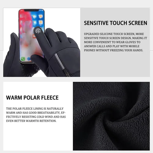 Miniatura 6 de Arcticz - Guantes térmicos de alta calidad, guantes para pantalla táctil, guantes resistentes al viento, guantes impermeables, para mujeres y hombres