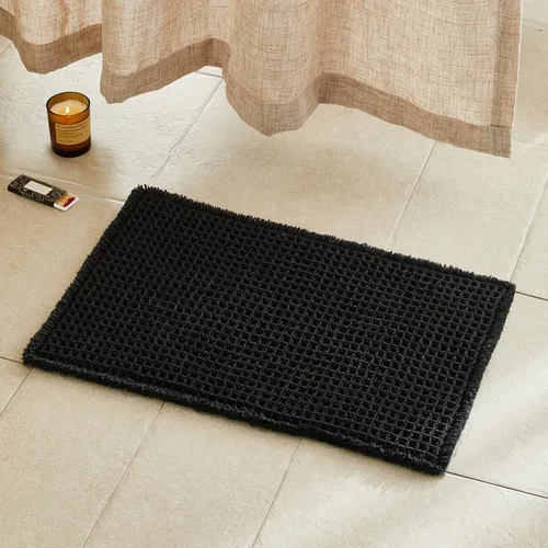 Miniatura 126 de TYUU Tapete de baño estilo gofre, tapete de baño bohemio, antideslizante, lavable, súper absorbente, de secado rápido, bonito tapete de baño