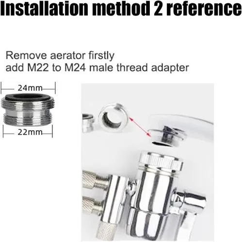 Miniatura 3 de Grifo de fregadero de baño de cocina, válvula desviadora de filtro de agua para tubo de 1/4 de pulgada, adaptador de pieza de repuesto con conector