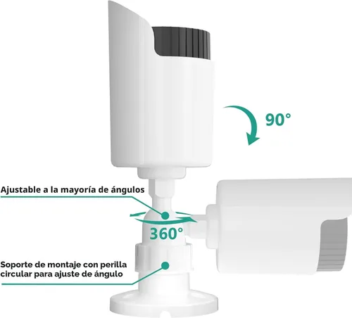 Miniatura 5 de WALI Cámara falsa de seguridad domo, cámara de vigilancia de seguridad CCTV, cámaras para interiores y exteriores, con una luz LED, calcomanías