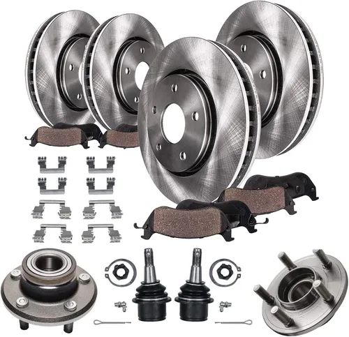 Miniatura 3 de Detroit Axle - 4 rotores de freno para Ford 2012 2013 2014 F-150 Lobo, repuesto de rotores de freno de disco: rotor delantero de 13.78 pulgadas