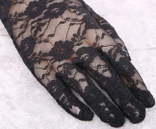 Miniatura 4 de Simplicity Guantes de encaje floral vintage para mujer