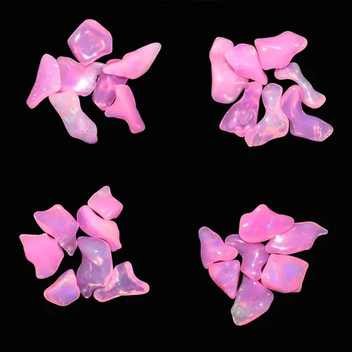 Miniatura 3 de 7 piezas de piedras preciosas naturales de ópalo etíope rosa orgánico, cristal curativo de chakras, cristales ásperos y piedras preciosas piedra