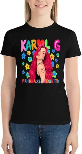 Miniatura 7 de Karols G Shirt Mananas seras Bonitos Camiseta para Mujer