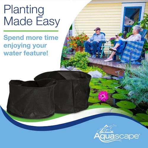 Miniatura 7 de Aquascape – Maceta para planta acuática con tela, 2 unidades, Negro