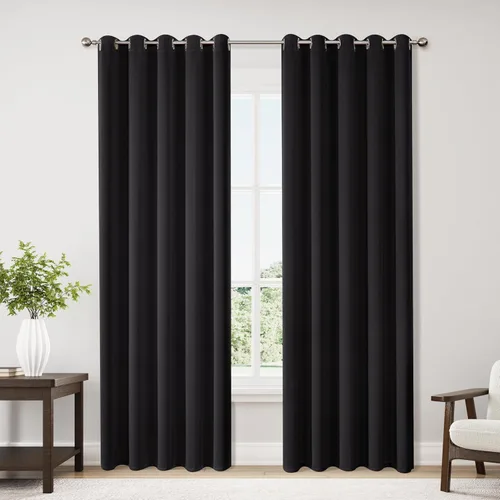 Miniatura 113 de ChrisDowa - Cortinas de cenefa pequeñas para cocina, cortinas cortas con ojales y aislamiento térmico para oscurecer la sala y habitación