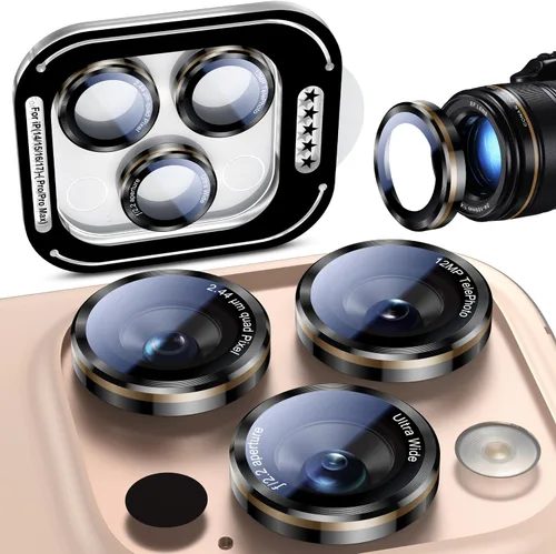 Miniatura 48 de Uyiton para iPhone 17 Pro Max/17 Pro/16 Pro Max/16 Pro/15 Pro Max/15 Pro/14 Pro Max/14 Pro Protector de lente de cámara - Cubierta de cámara