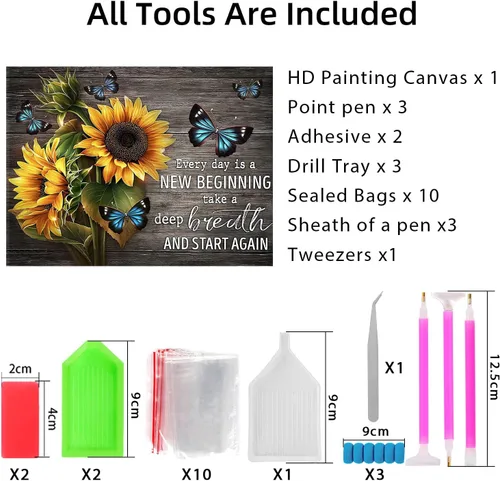 Miniatura 4 de DKHDBD Kits de pintura de diamantes para adultos, 12 x 16 pulgadas, pintura por números para adultos principiantes, pintura de puntos de diamante