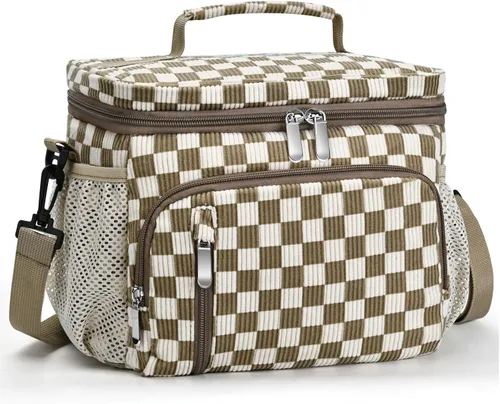 Miniatura 25 de Lonchera para Hombres, Bolsa de Almuerzo con Doble Aislamiento Reutilizable a Prueba de Fugas Bolsa Refrigeradora Portátil Bolsa de Comida para Negro