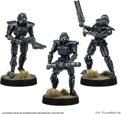 Miniatura 3 de Asmodee Star Wars: Legion Imperial Dark Troopers Unit Expansion - Juego de mesa de miniaturas, juego de estrategia para niños y adultos, a partir