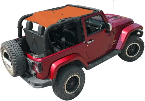 Miniatura 56 de Shadeidea JK - Parasol superior compatible con Jeep Wrangler JKU, cubierta de techo de malla suave (2007-2018) - Bloqueador de ruido de viento UV