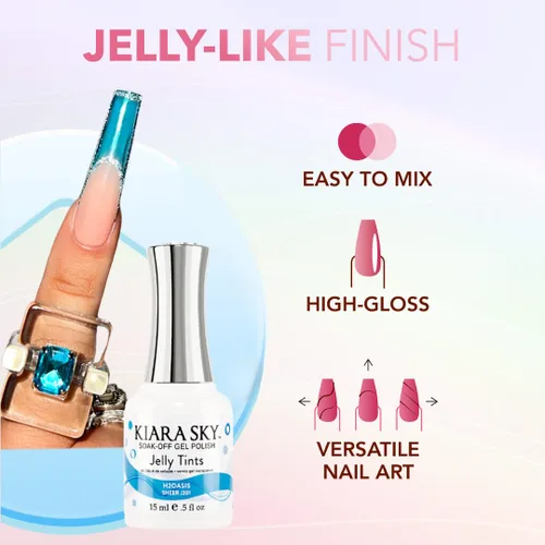 Miniatura 4 de KIARA SKY Esmalte de gel Soak Off Jelly Tints de 0.5 fl oz, Glampire