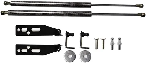 TSUBASA Soportes de elevación para Fiat 500 2007-2022 Capó delantero Modificar fibra de carbono Amortiguadores de choque cargados a gas Barra de