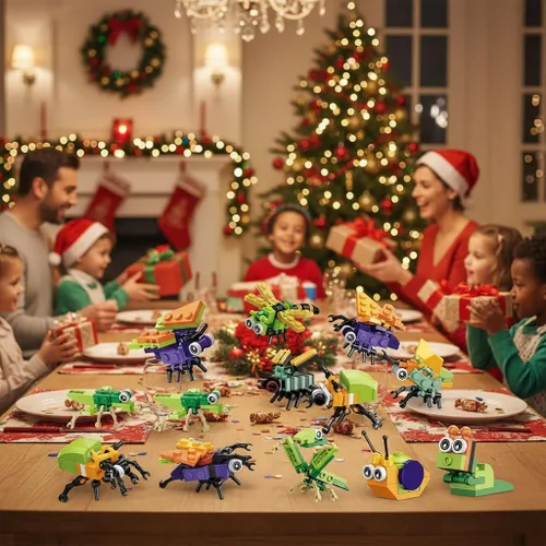 Miniatura 4 de BRICHBROW Recuerdos de fiesta para niños, paquete de 12 bloques de construcción de animales para bolsas de regalos, rellenos de calcetines, premios