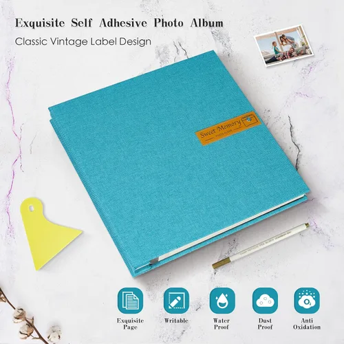 Miniatura 19 de Spbapr Álbum de fotos grande autoadhesivo magnético para manualidades, álbum de fotos DIY para fotos de 4 x 6, 5 x 7, 8 x 10, libro de recuerdos
