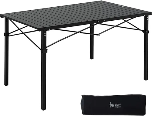 OUTSIDER Mesa de camping plegable con mesa enrollable de aluminio, mesa de playa portátil ligera con bolsa de transporte para cocinar al aire libre,