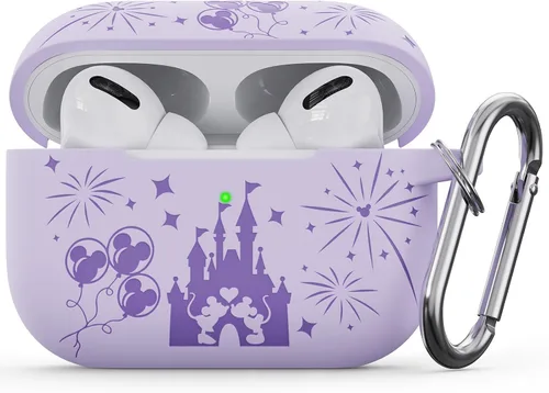 Miniatura 9 de Funda grabada de dos tonos compatible con Apple AirPods Pro de 2ª generación de 1ª generación, funda protectora completa de silicona para AirPods