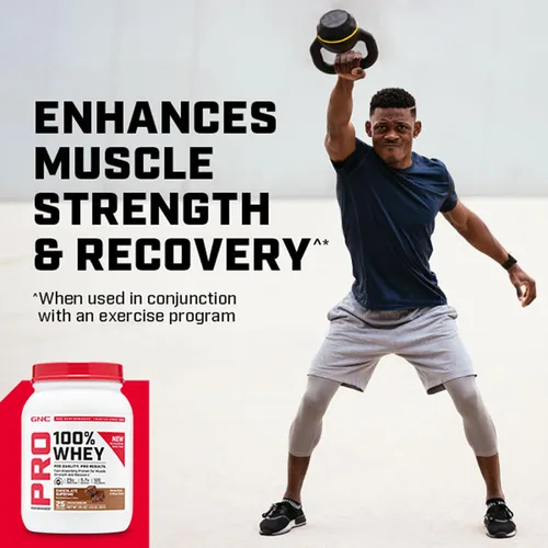 Miniatura 5 de GNC Pro Performance 100% proteína de suero en polvo Apoya el metabolismo saludable y la recuperación muscular magra Chocolate Supreme 12