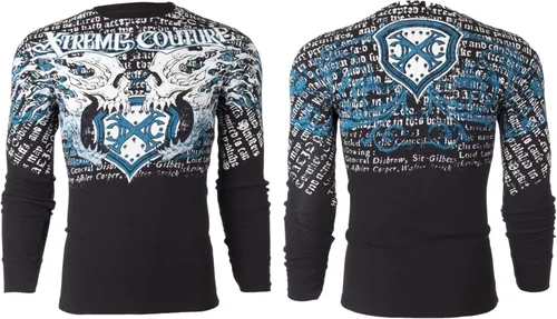 Miniatura 2 de Xtreme Couture by Affliction - Camisa térmica para hombre, color negro, Negro