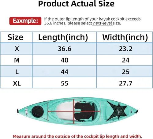 Miniatura 2 de Waterproof Kayak Cockpit Cover Seal Cockpit Cover Maximum Protection for Your Ocean Cockpit