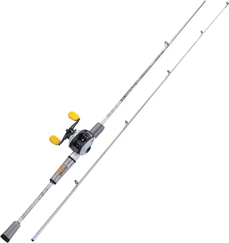 Miniatura 2 de Combos de caña de pescar giratoria y carrete Sougaiyang con manillas vacías de grafito de 2 piezas para pesca de bass Casting con zurdos