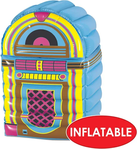Miniatura 4 de Beistle Enfriador inflable - Decoraciones de fiesta de los años 50 y 80, contenedores de bebidas, enfriador de bebidas, decoraciones temáticas
