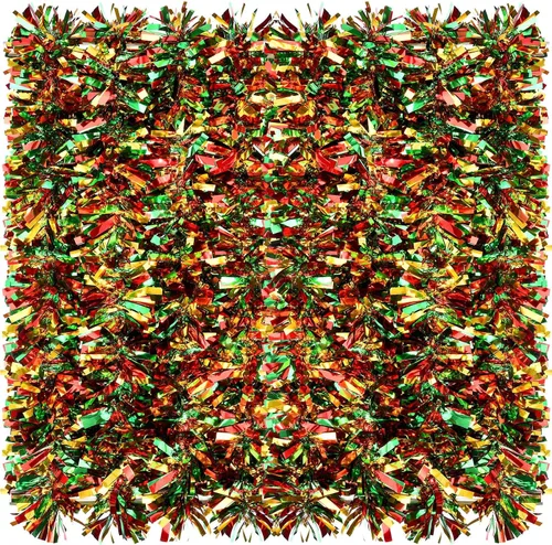 Miniatura 11 de Guirnalda de Oropel de Navidad de 26.2 pies Negra de Halloween Guirnalda Metálica para Árbol Decoraciones Colgantes de Oropel con Brillantina