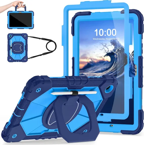 Miniatura 20 de Auizotl Funda para Samsung Galaxy Tab A9+/A9 Plus de 11 pulgadas (SM-X210/X216/X218) con protector de pantalla/soporte giratorio/soporte
