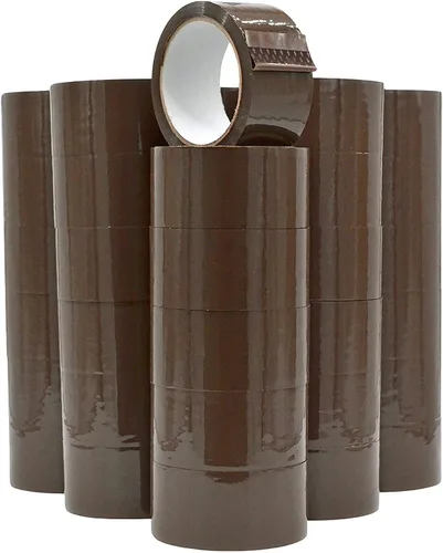 Miniatura 6 de 6 rollos de cinta de embalaje transparente para cajas de envío, 2 pulgadas x 110 yardas y 330 pies, cinta transparente resistente, diseñada