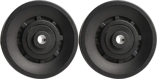 Rueda de polea de rodamiento universal de 3.543 in (3.54 pulgadas) para máquina de cable, pieza de equipo de gimnasio, puerta de garaje (2 piezas)