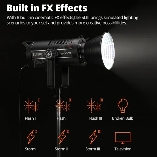 Miniatura 8 de Godox SL150WII - Luz LED de fotografía mejorada, SL150WIII SL150III SL-150WIII 160W luz continua, CRI96+ equilibrada de luz diurna, montaje Bowens