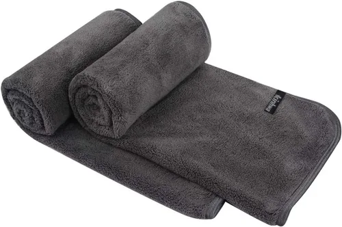 Miniatura 20 de KinHwa Toallas de mano de microfibra para baño, toallas faciales suaves y absorbentes, toallas de mano grises para baño, paños de lavado para spa