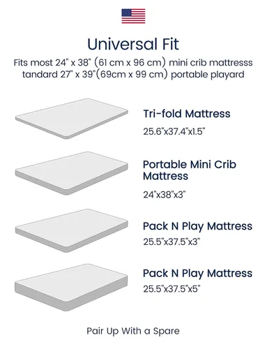 Miniatura 3 de TotAha Sábanas elásticas de primera calidad Pack N Play Playard, sábanas para cuna pequeña (paquete de 2), hipoalergénicas, cómodas y sedosas