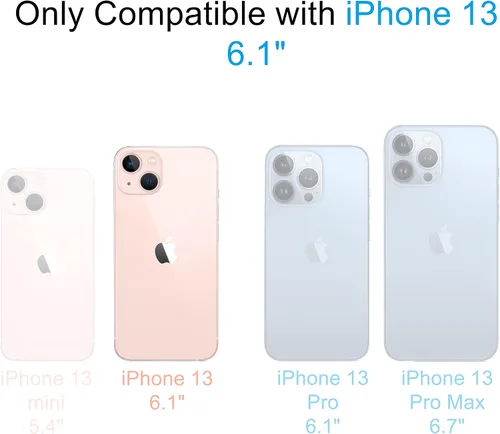 Miniatura 2 de Funda con purpurina con correa de mano compatible con iPhone 13 de 6.1 pulgadas, funda transparente brillante con correa de muñeca ajustable soporte